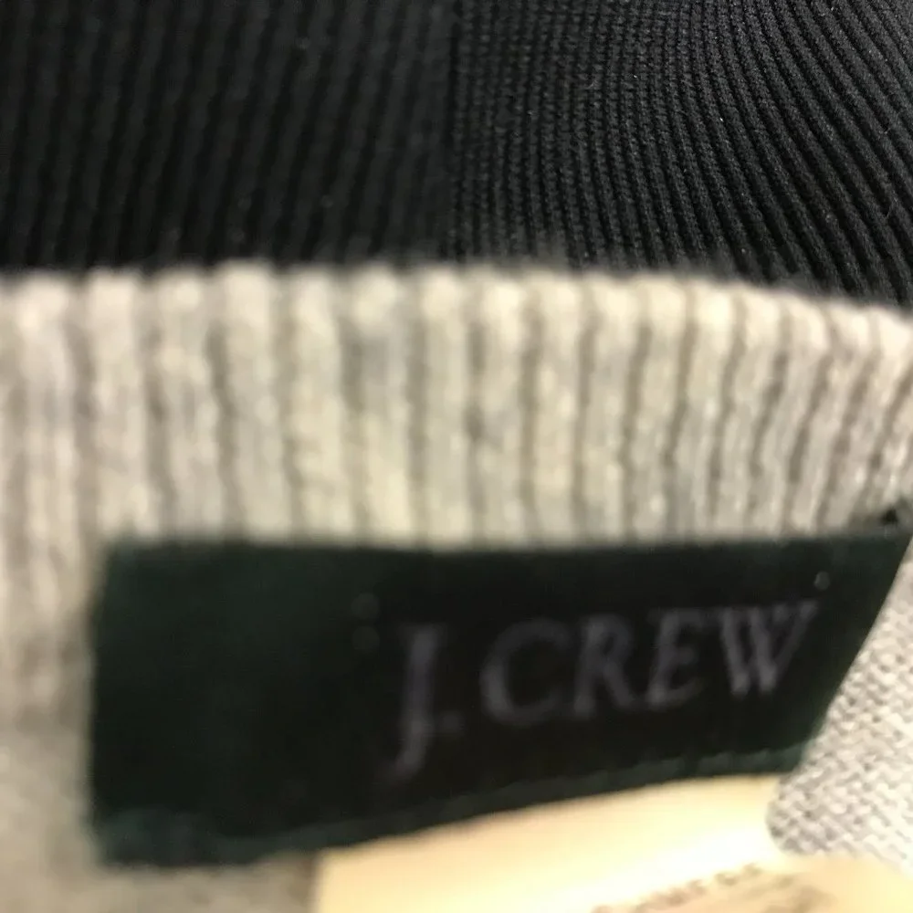J Crew gray heather v neck cashmere sweater M classic